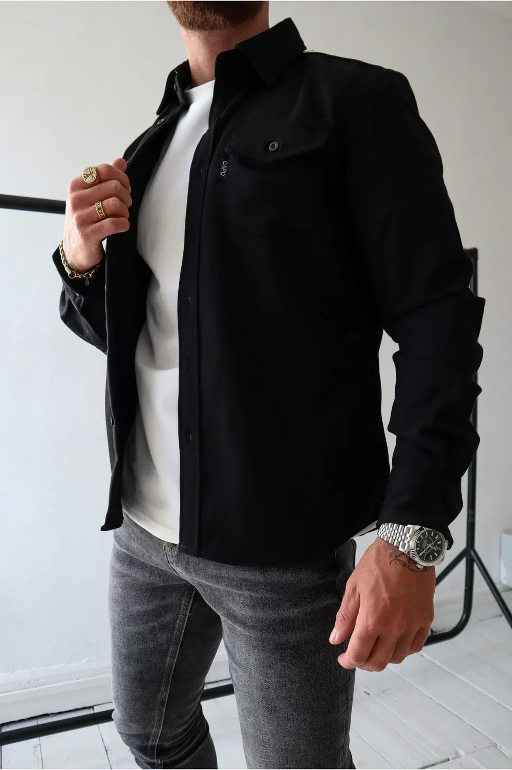 Overshirt with Flap Pockets
