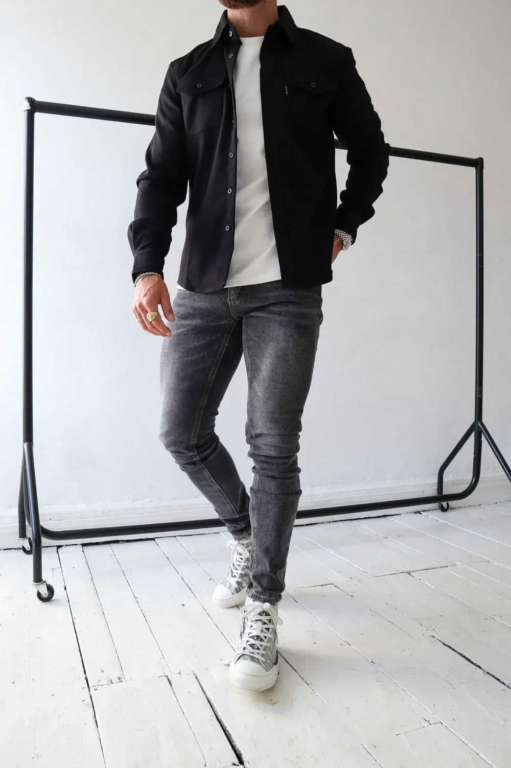 Overshirt with Flap Pockets