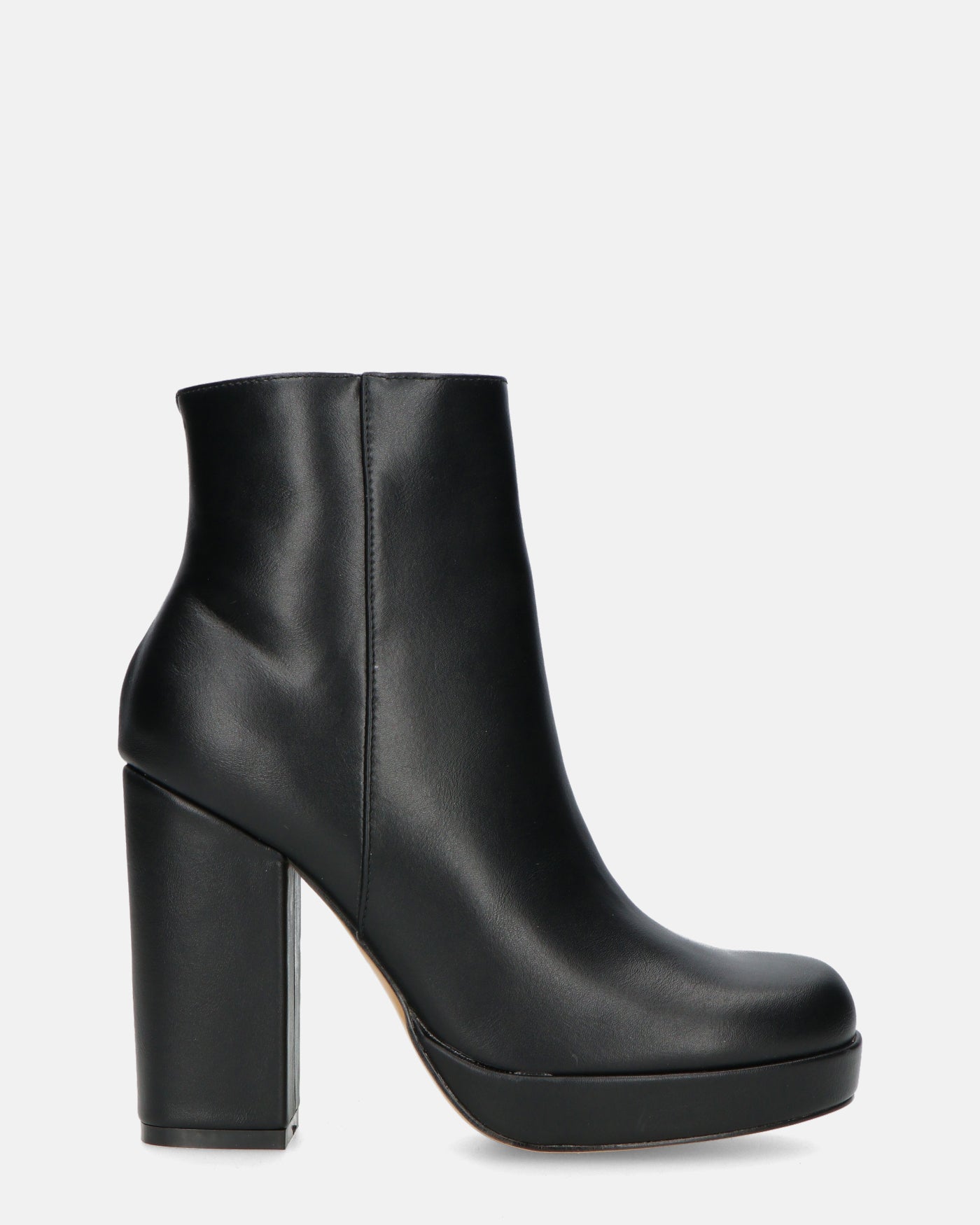RORY - Black Ankle Boots With Heel And Side Zipper