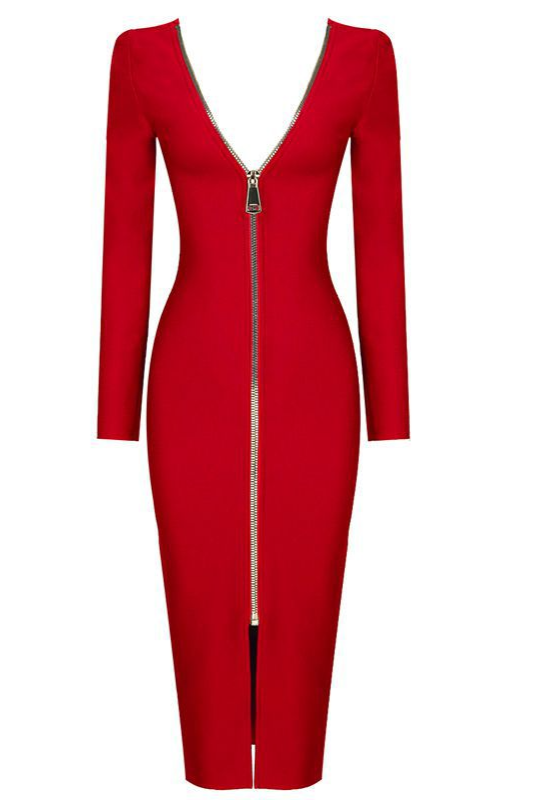 Reversible Zip Midi Dress