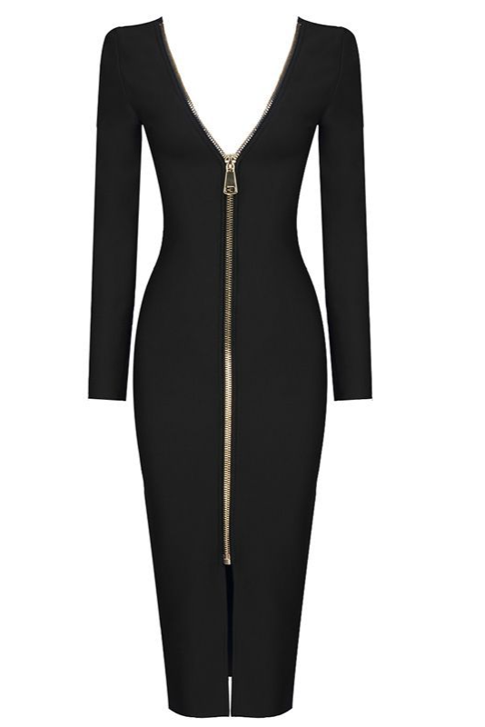 Reversible Zip Midi Dress