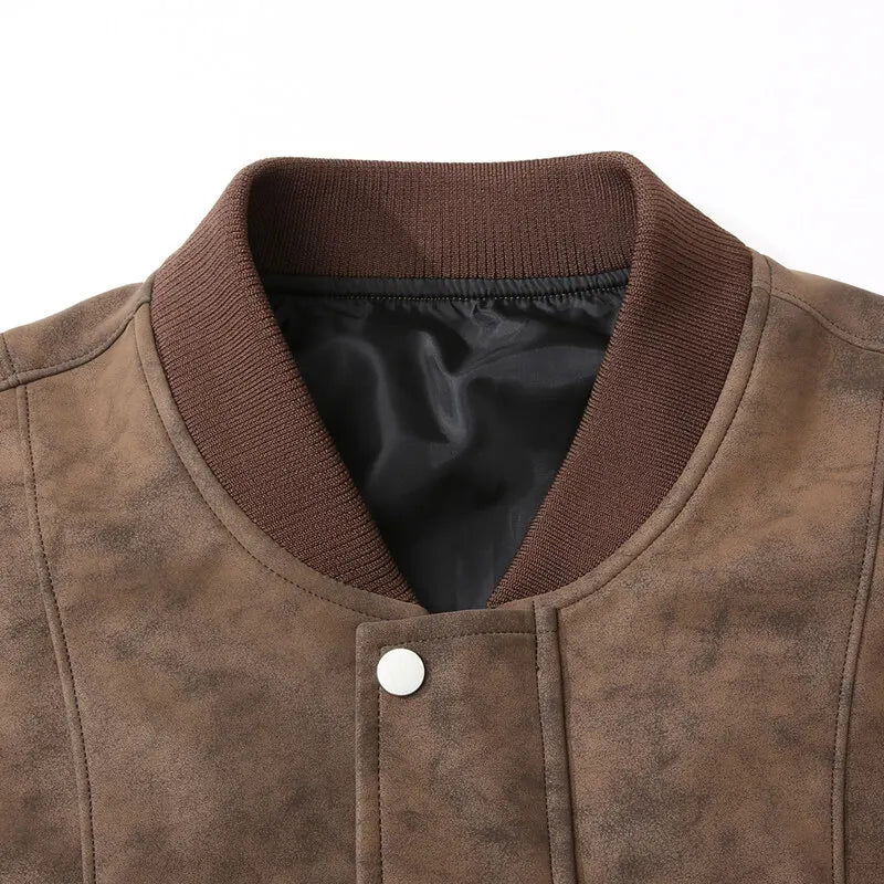 Harbor Suede Bomber Jacket