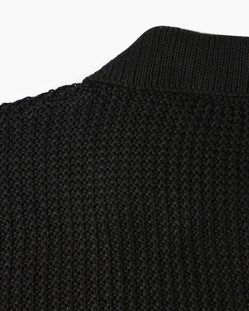 Cotton Knit Half-Zip Sweater
