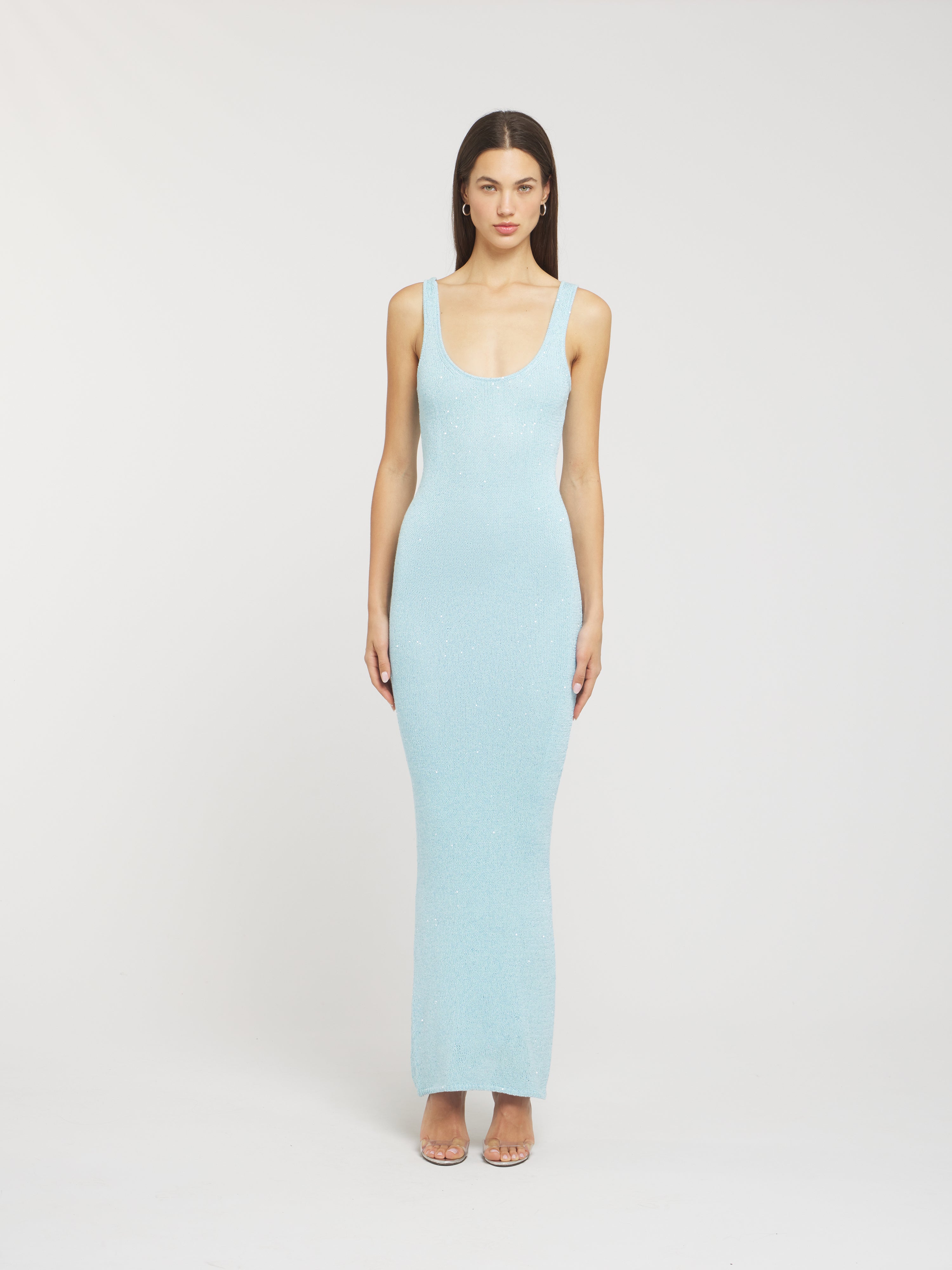Shimmery Knit Maxi Dress