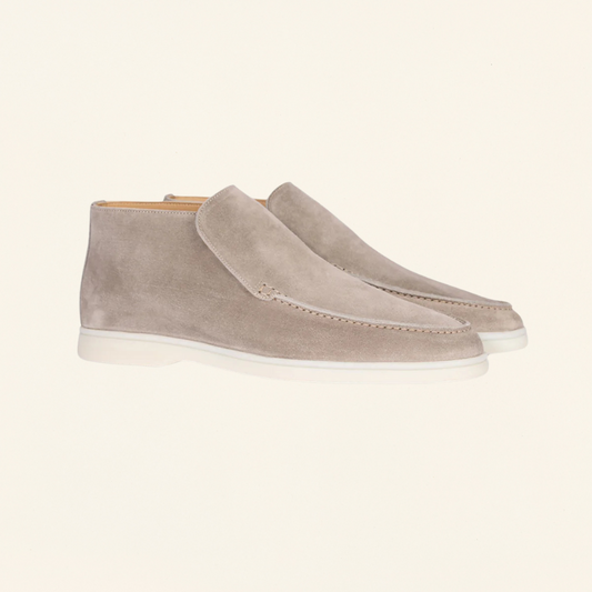 Suede Loafer Ankle Boots