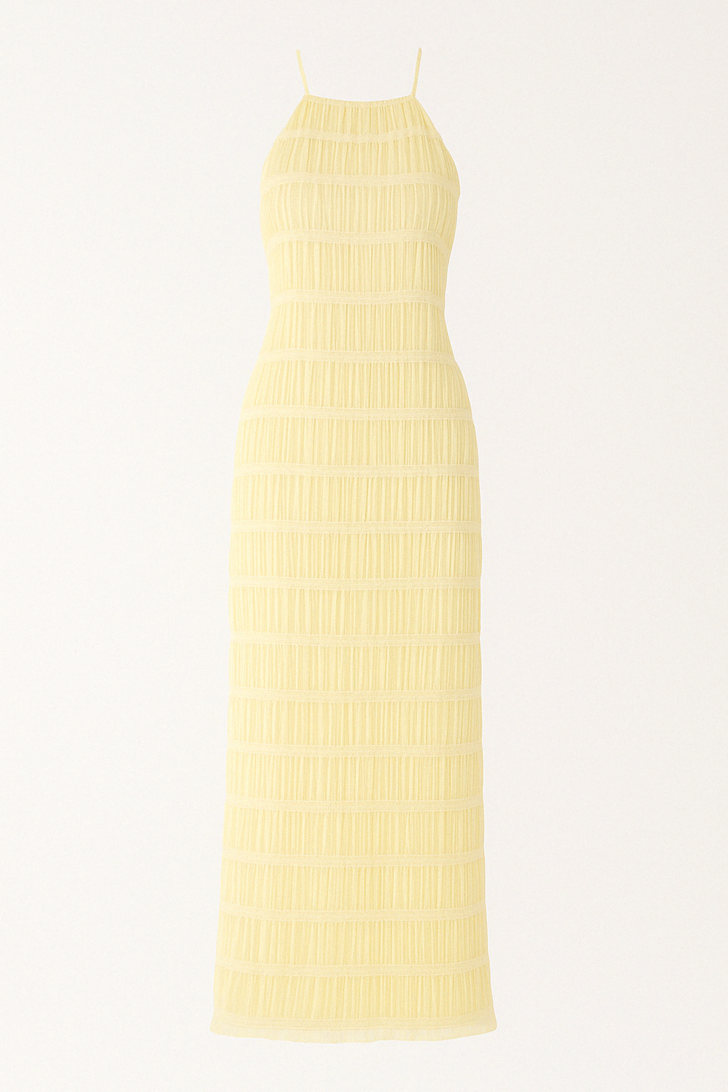 Textured Halter Neck Long Dress