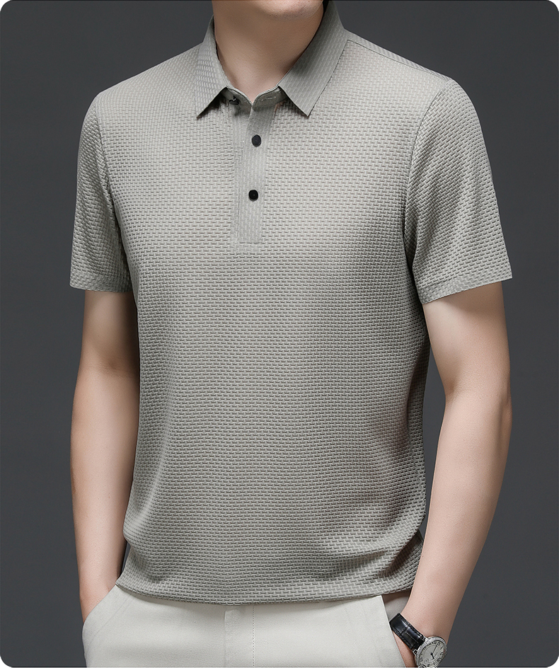 Textured Knit Polo Shirt