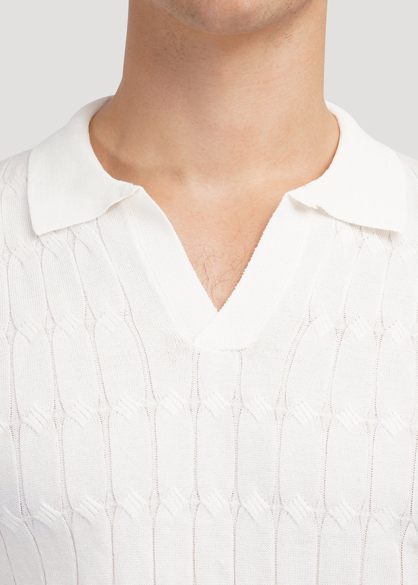 Textured Knit Polo Shirt