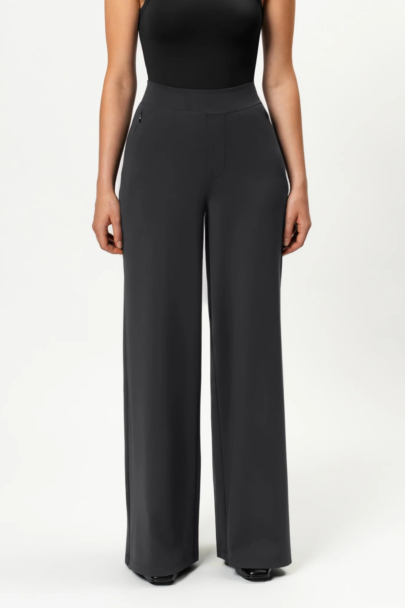 Wide-Leg Stretch Pants