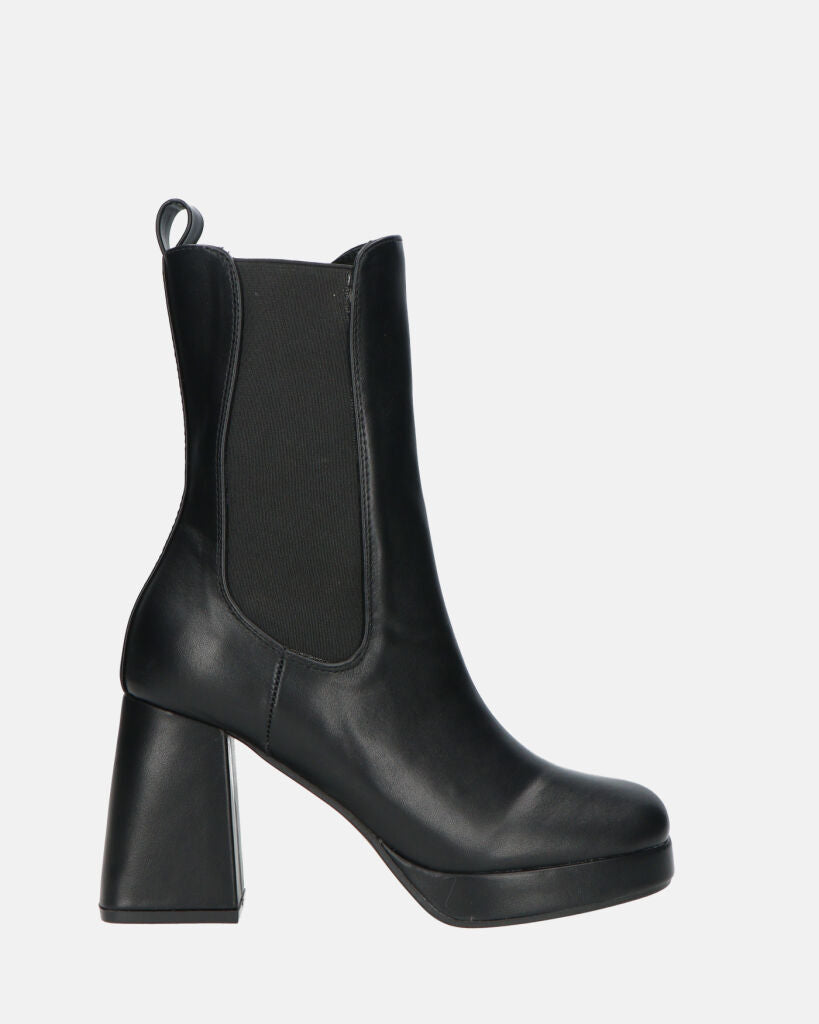 YUKI - Ankle Boots With Square Heel And Side Zipper