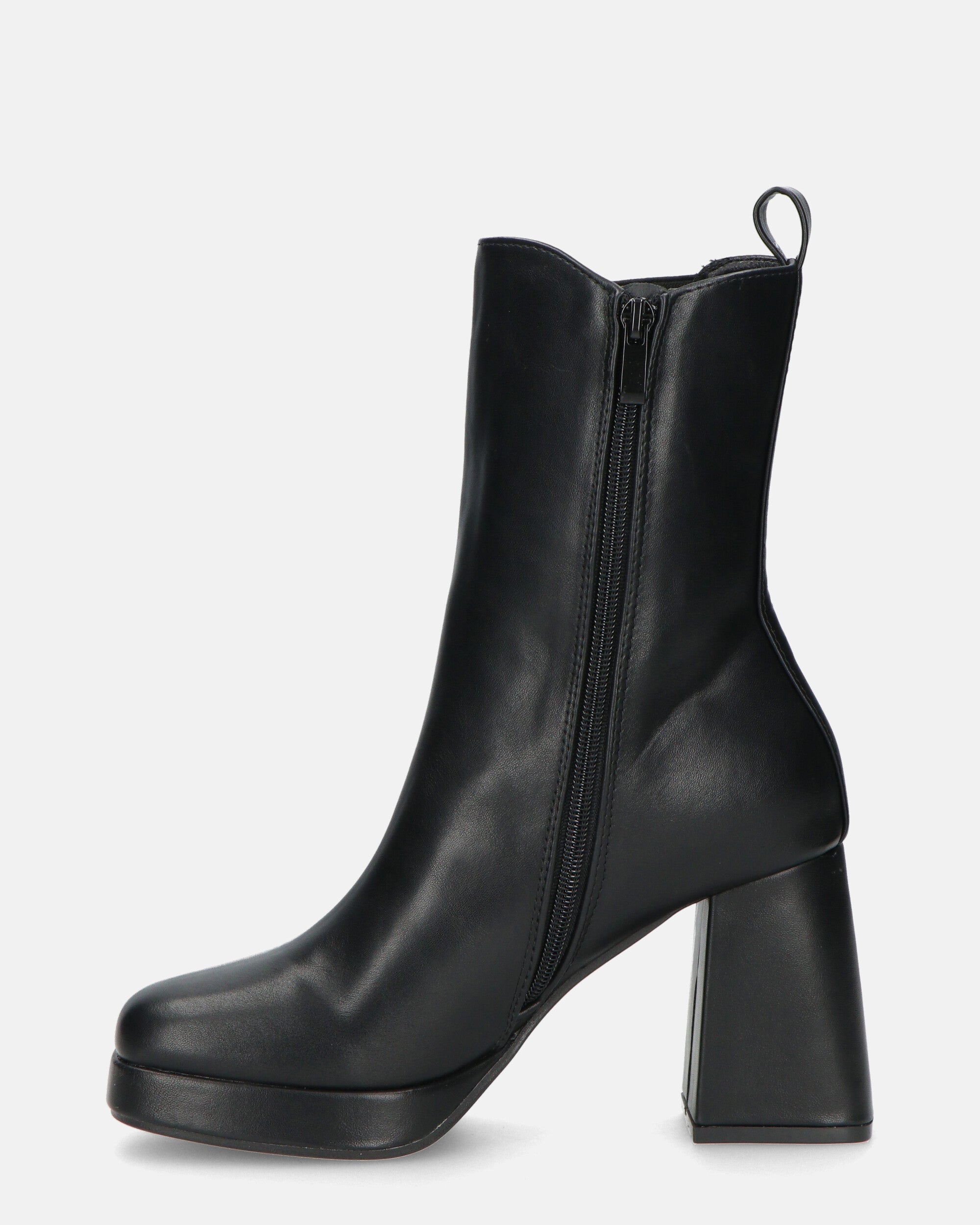 YUKI - Ankle Boots With Square Heel And Side Zipper