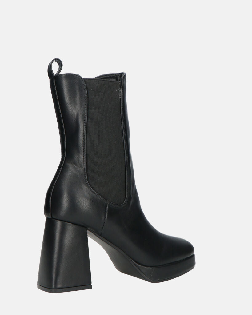 YUKI - Ankle Boots With Square Heel And Side Zipper