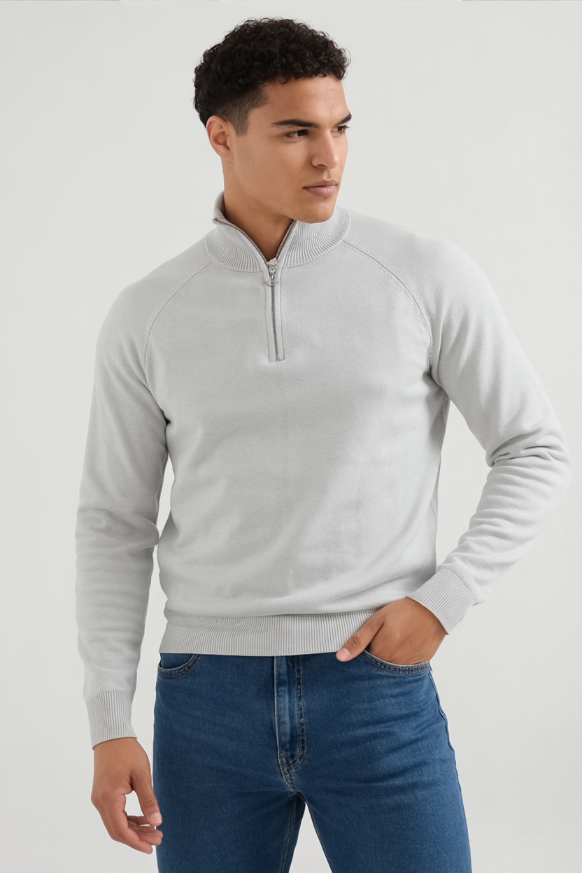 Essential Half-Zip Knit Sweater
