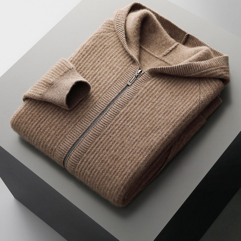 100% Merino Wool Zip Up Hoodie