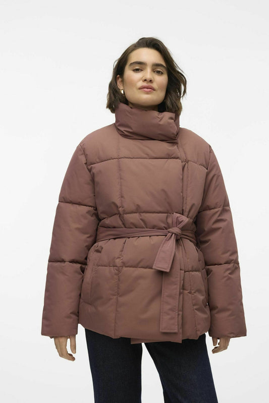 Quilted Coat with Belt