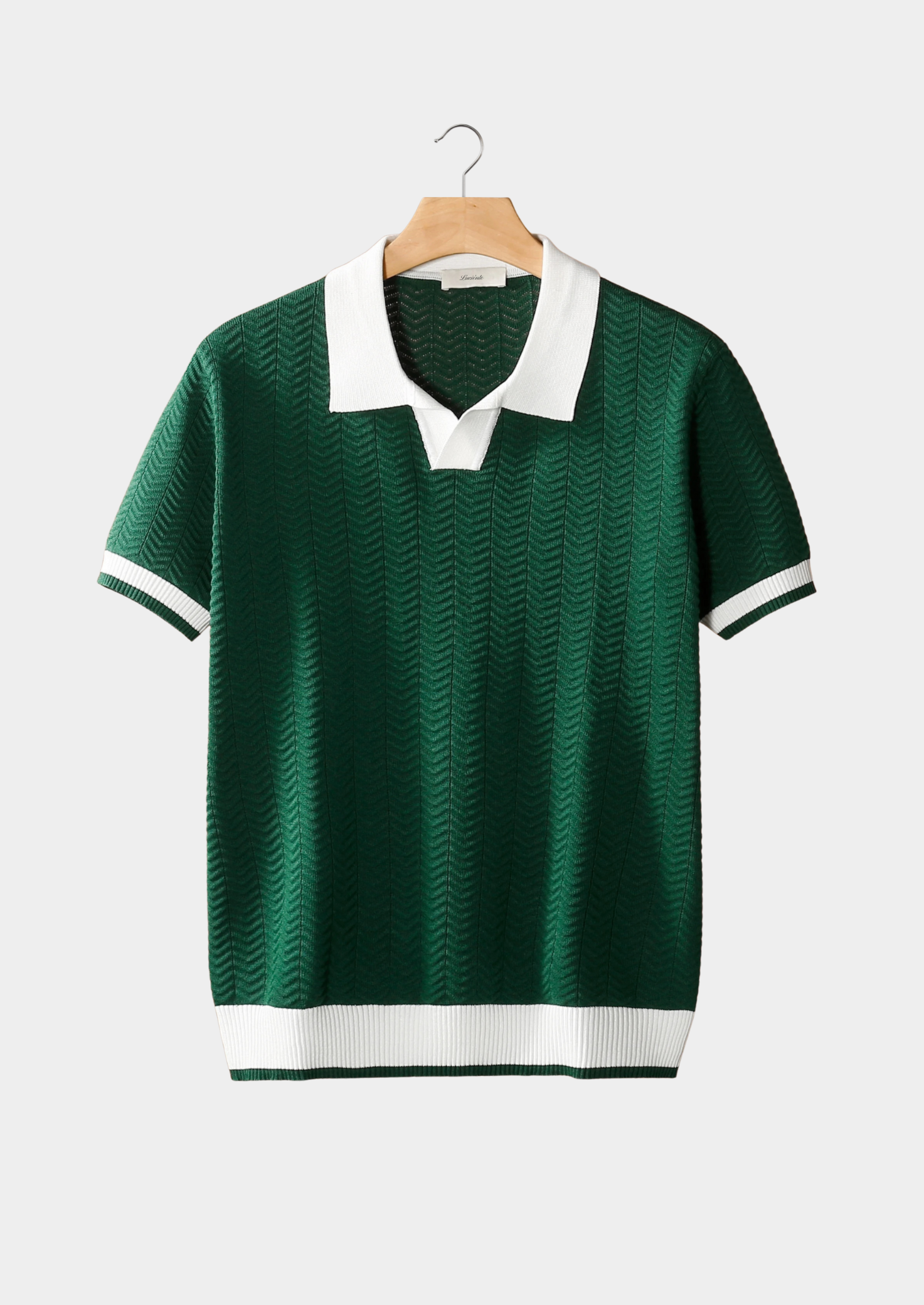 Contrast Textured Polo