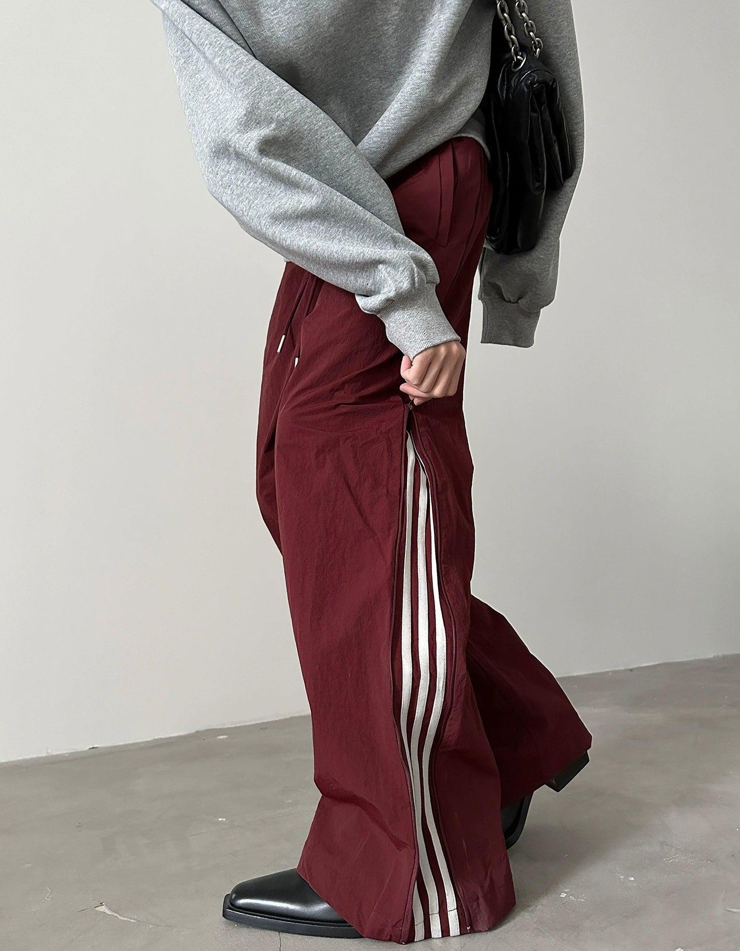 Gen Side Zip Striped Track Pants