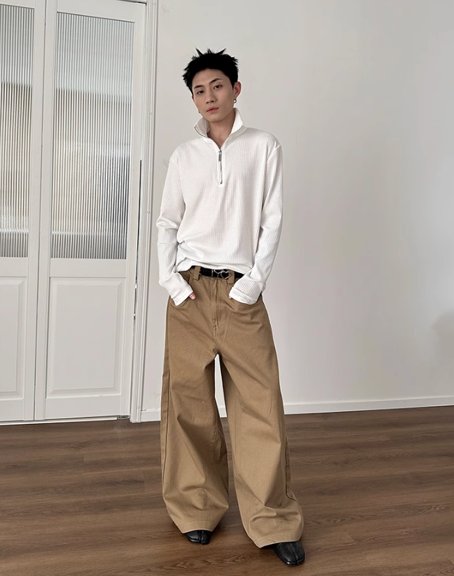 Wide Leg Cut Comfty Jeans