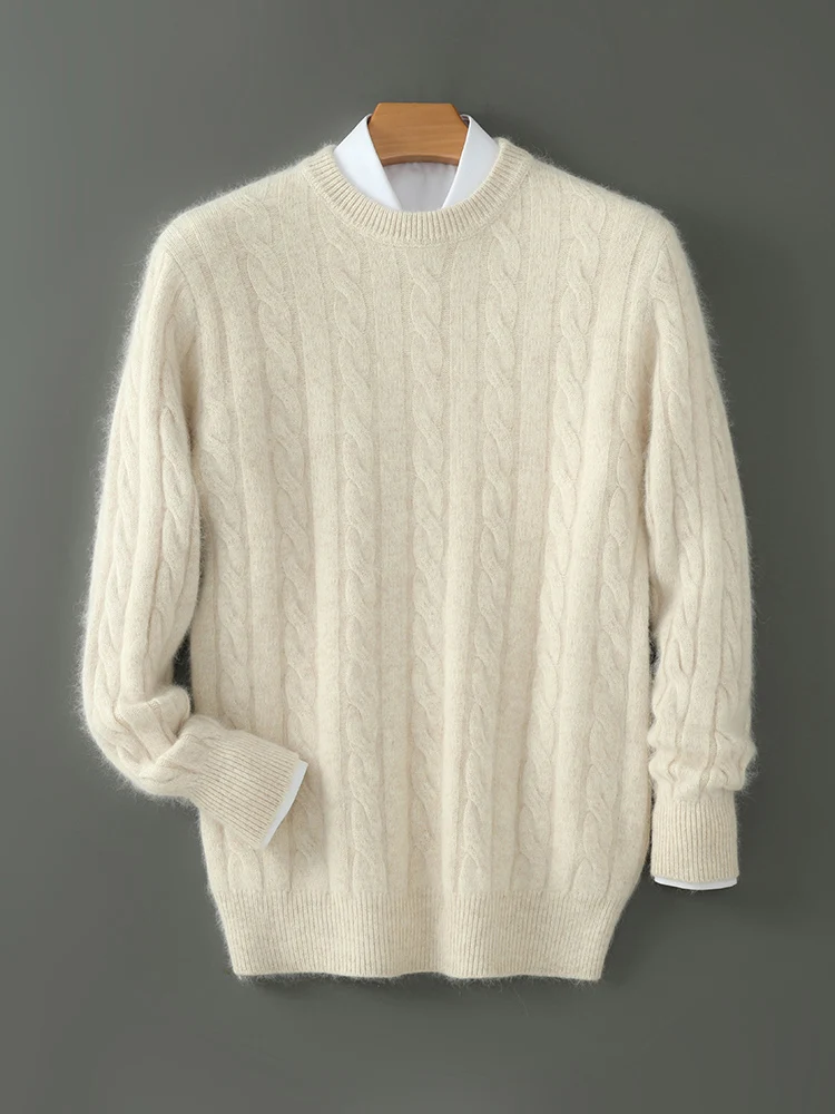 100% Cashmere Cable-Knit Sweater