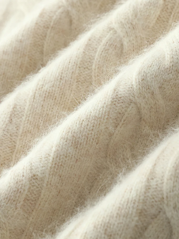 100% Cashmere Cable-Knit Sweater