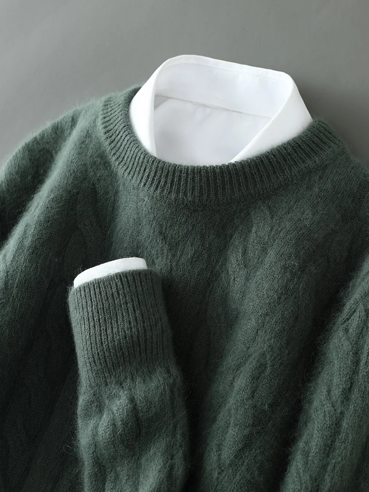100% Cashmere Cable-Knit Sweater