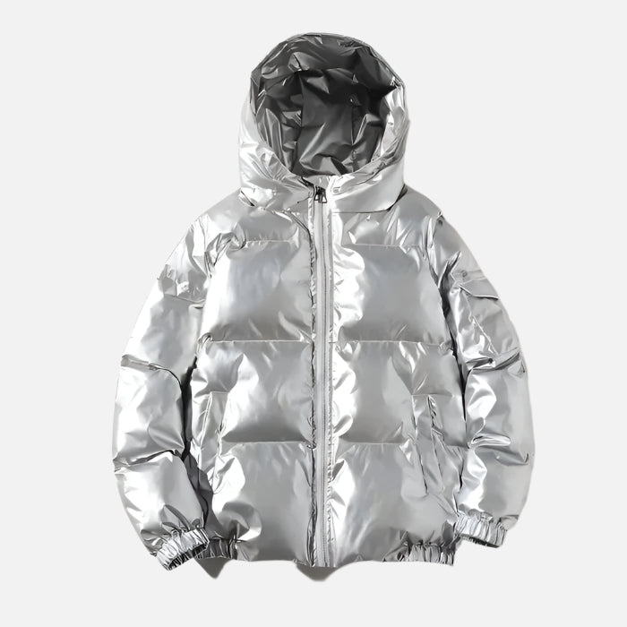 High-Gloss Puffer Jacket