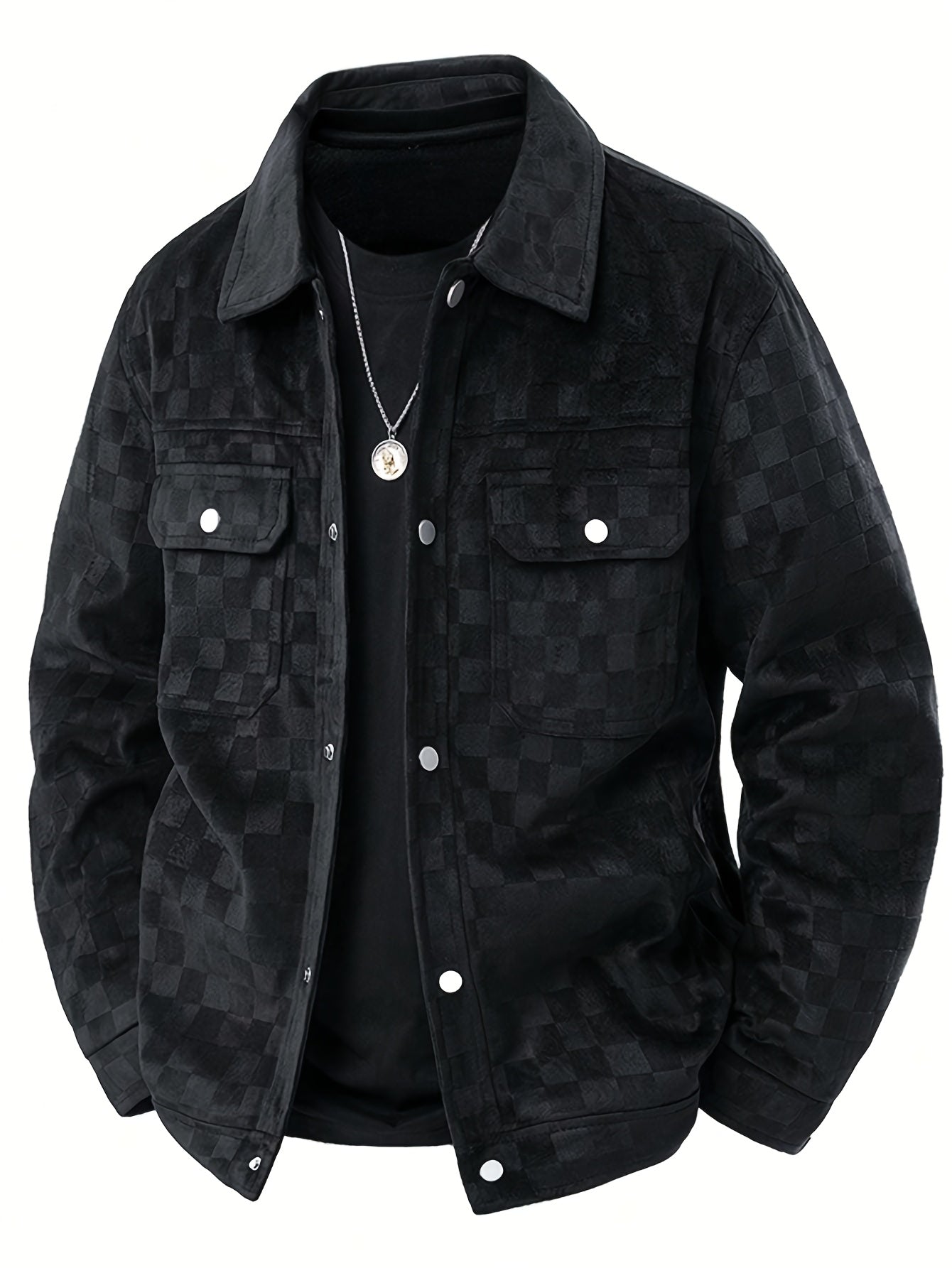 Checkered Suede Jacket