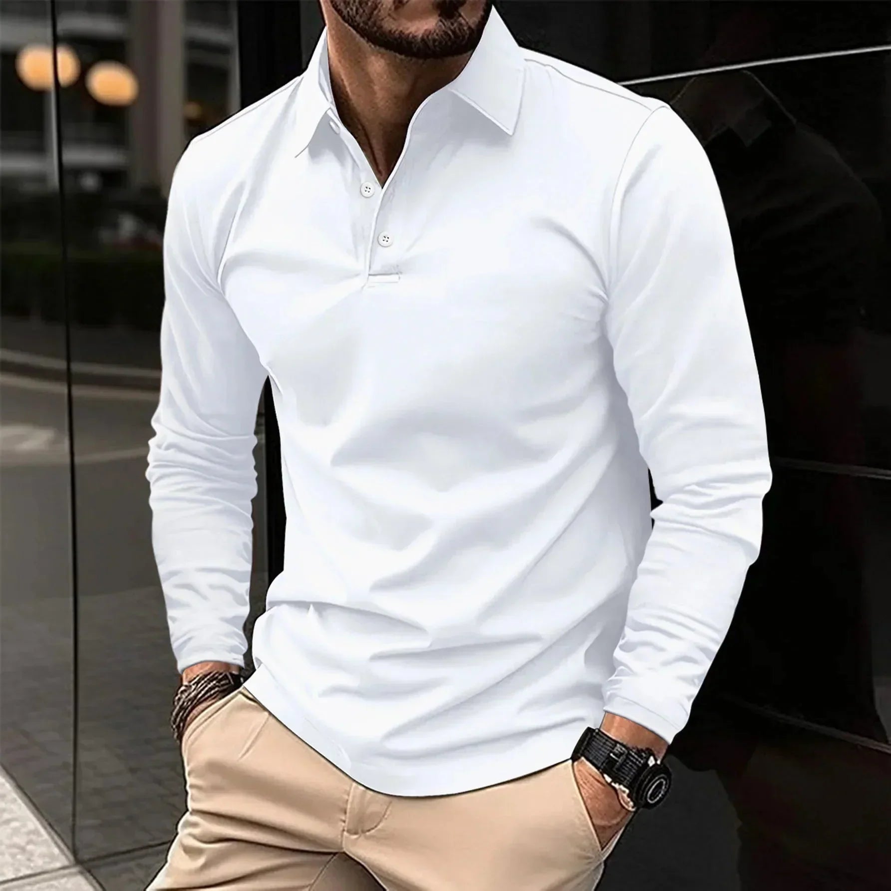 Casual Long Sleeve Polo