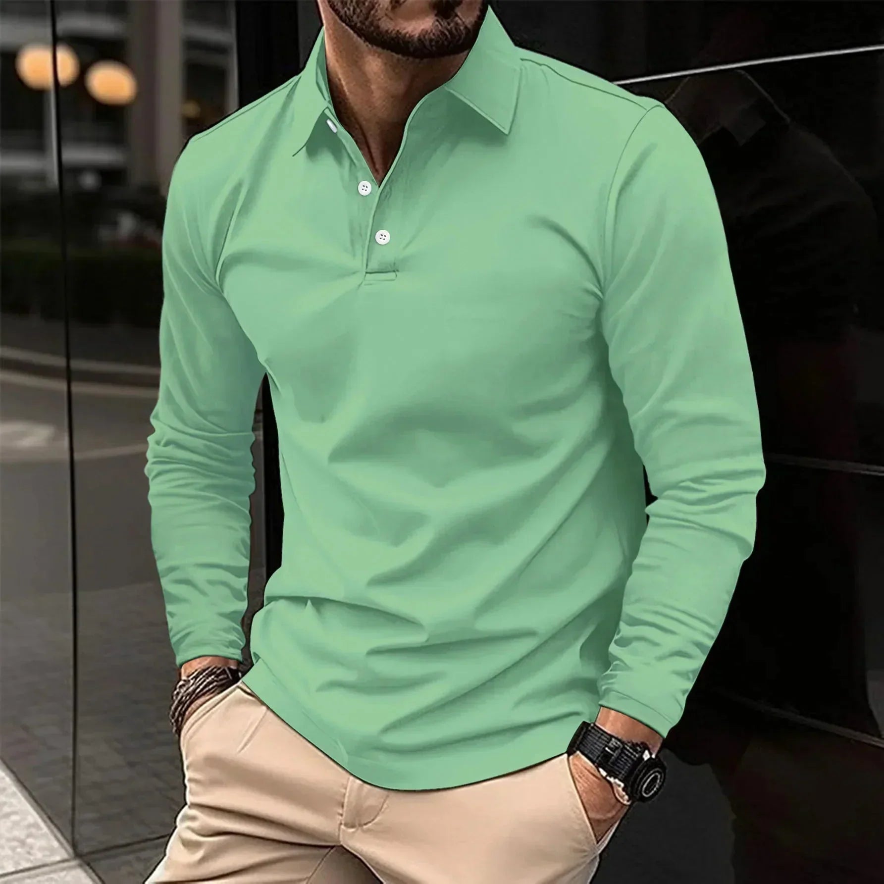 Casual Long Sleeve Polo