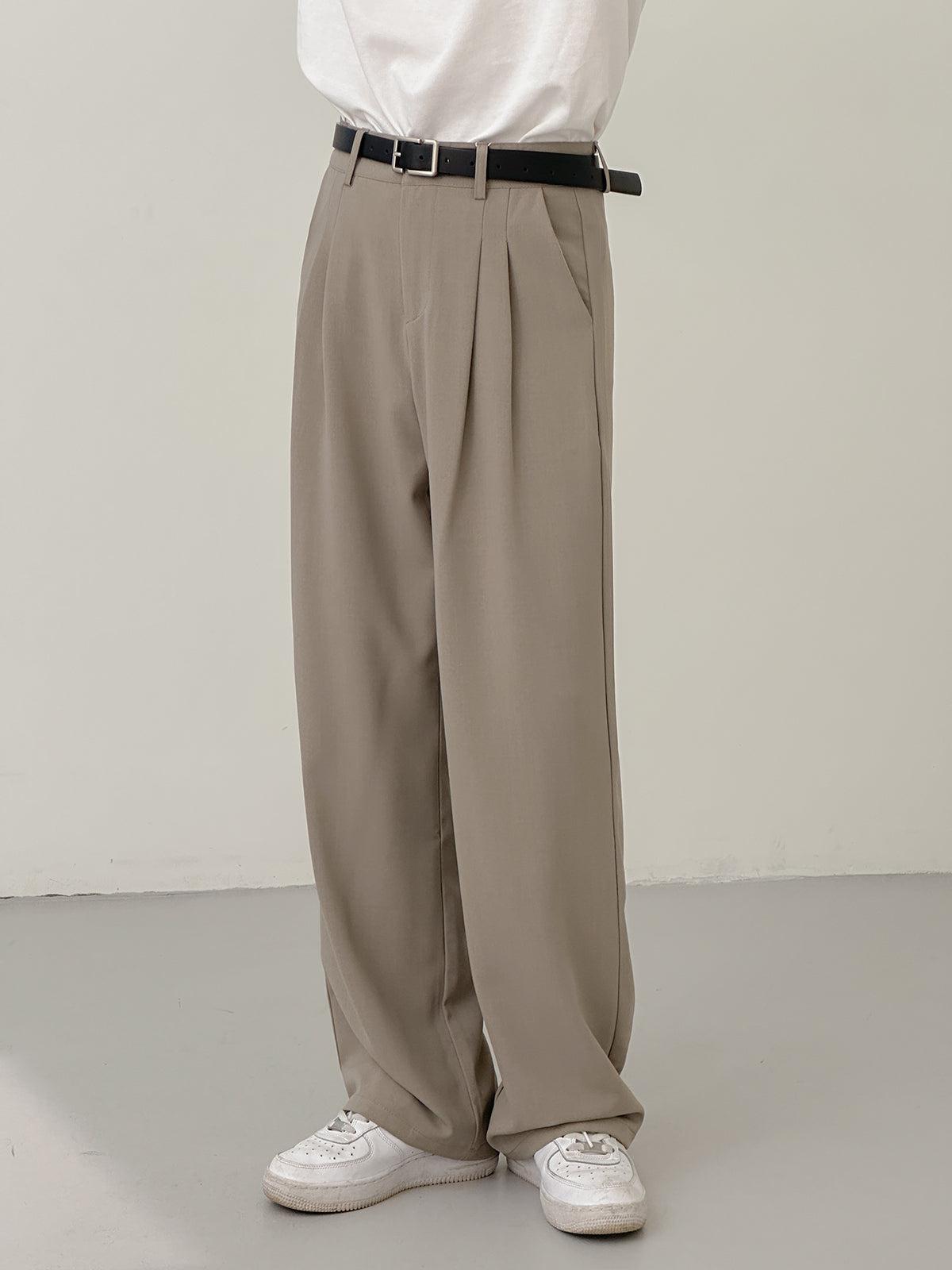 Office Minimal Folds Flow Trousers