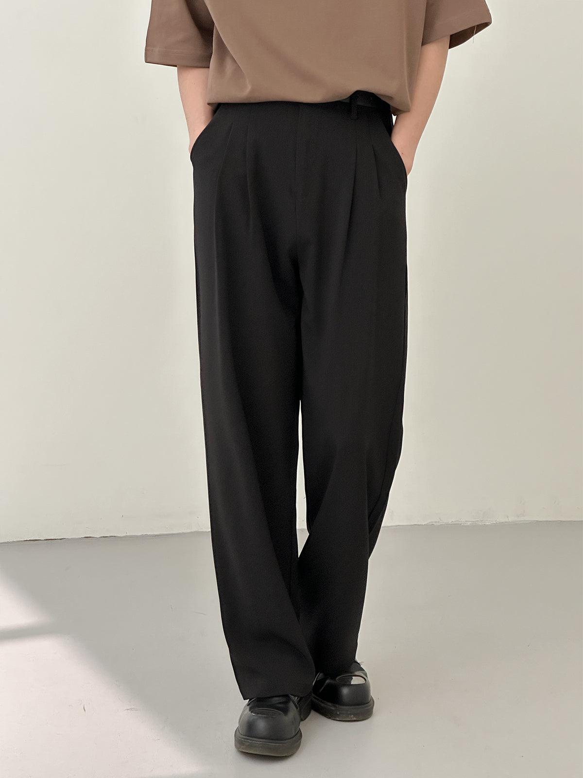 Office Minimal Folds Flow Trousers
