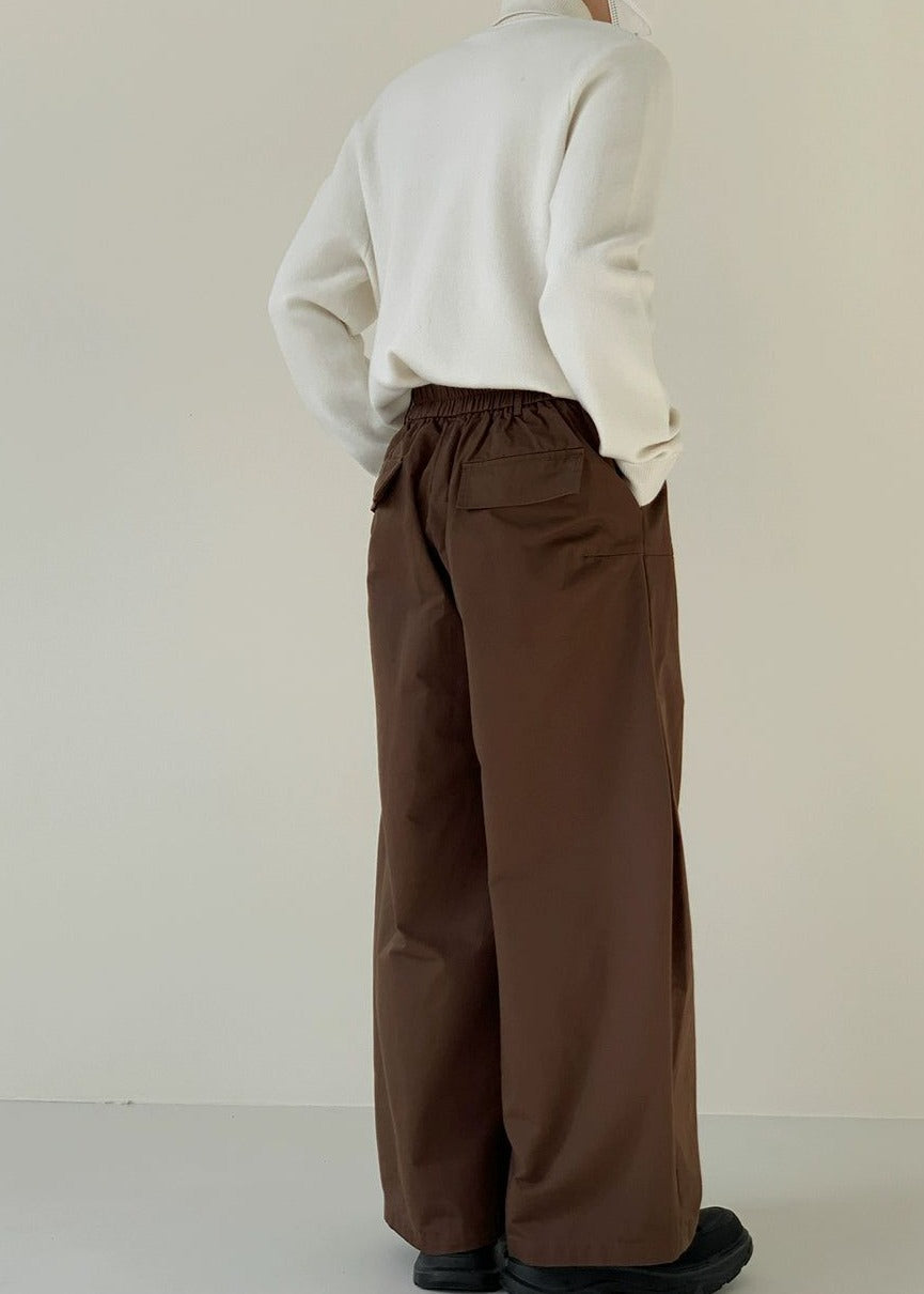 Wide Leg Gartered Pants